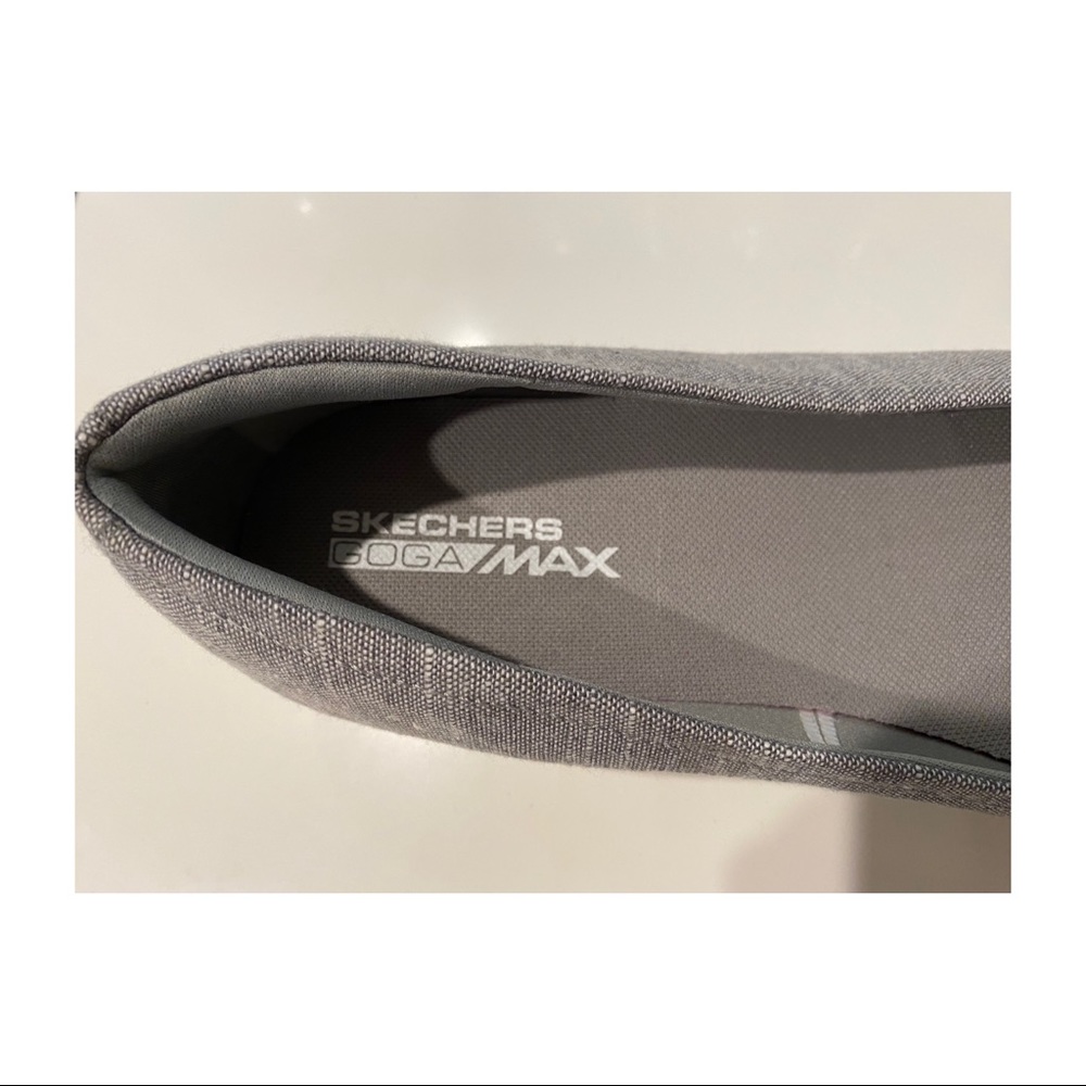 Women's Skechers Goga Max Lite light grey size 10 - Picture 5 of 10